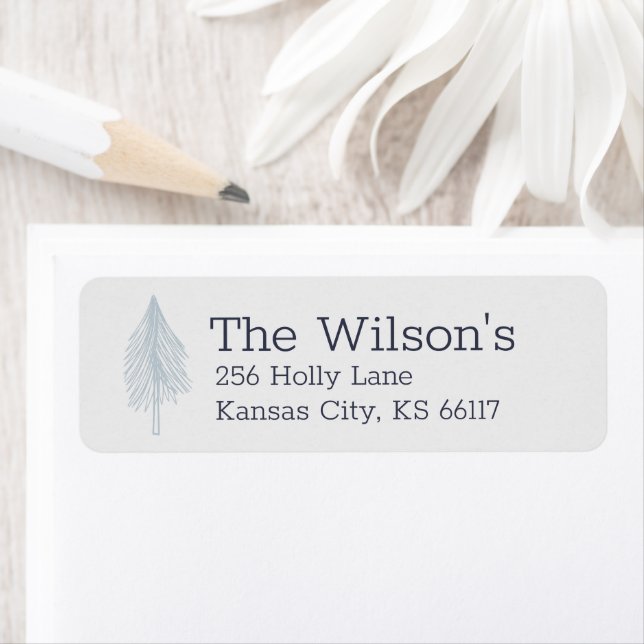 Esquisse minimale Étiquette de vacances À feuillag (En situation)