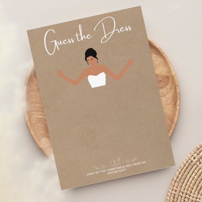 esquisser la robe carte de jeu nuptiale (bridal shower games
)