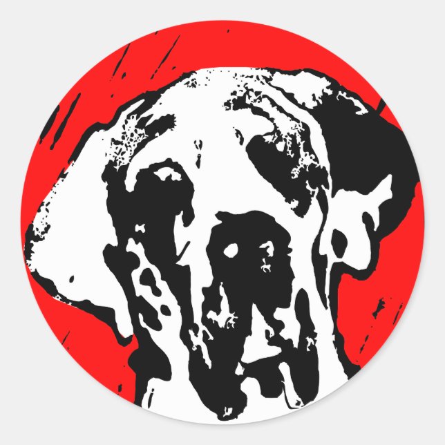 Esra Harlekin Great Dane Classic Round Sticker (Front)