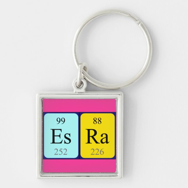Esra periodic table name keyring (Front)