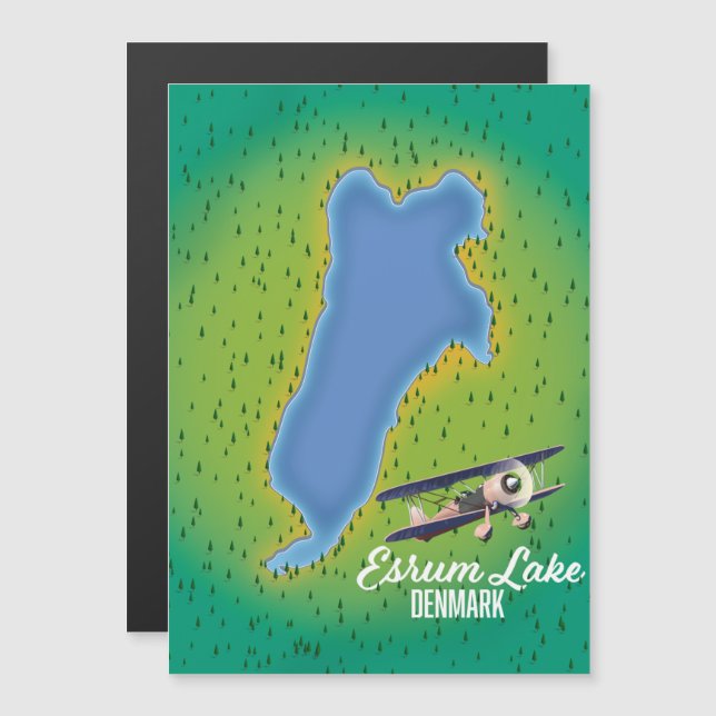 Esrum Lake Denmark travel map (Front/Back)