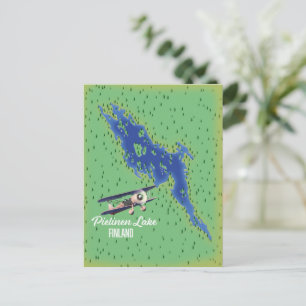 Esrum Lake Denmark travel map Postcard