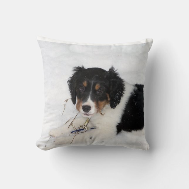 ess bwt puppy throw pillow (Front)