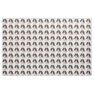 ess liver white cartoon fabric
