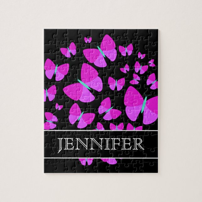 Essaim des papillons artistiques + Puzzle nommé (Vertical)