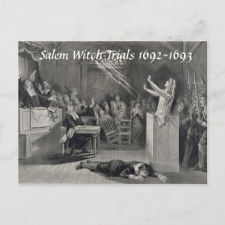 Essais vintages de sorcières Salem, carte postale 