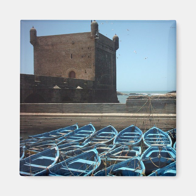 Essaouira harbour Morocco Magnet (Front)