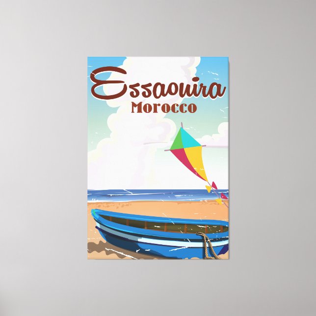 Essaouira Morocco Vintage travel poster print (Front)