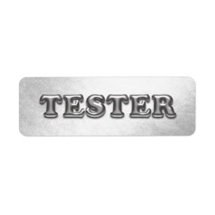Essayez-moi Silver Grey 3D Tester Exemples Contant
