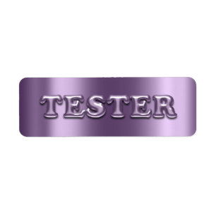 Essayez-moi Violet Purple 3D Tester Exemples Conta