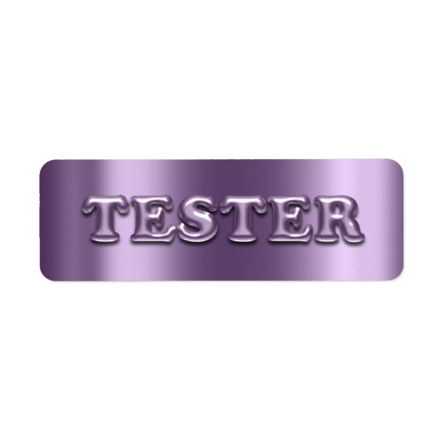Essayez-moi Violet Purple 3D Tester Exemples Conta (Devant)