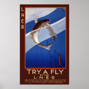 Essayez un vol par le L.N.E.R. Poster vintage brit