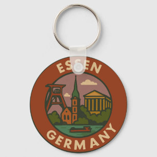Essen Germany City Art Keychain