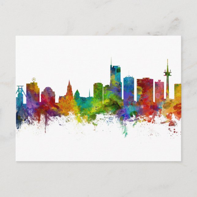 Essen Germany Skyline Postcard (Front)