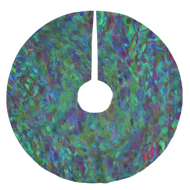 Essence Of A Peacock Brushed Polyester Tree Skirt (Front)