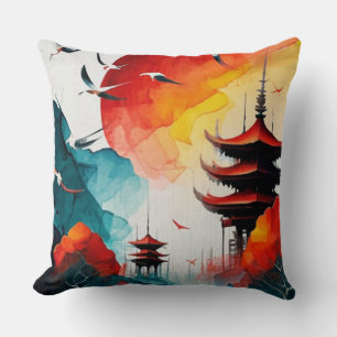 Essence of Asia Throw Pillow