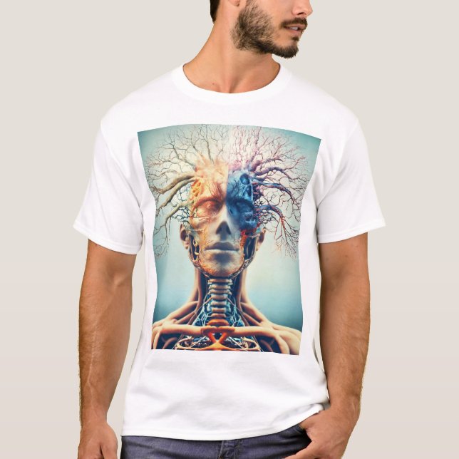 Essence of Being: Artistic Anatomy Fusion T-Shirt (Front)
