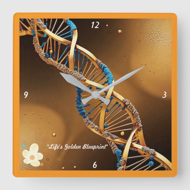 "Essence of Being" Square Wall Clock (Front)