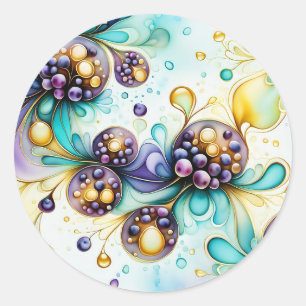 Essence of Blueberry Classic Round Sticker