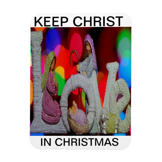 Essence of Christmas With Love of Nativity Scene Magnet (Vertical)