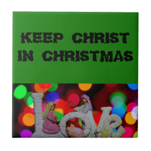 Essence of Christmas With Love of Nativity Scene Tile