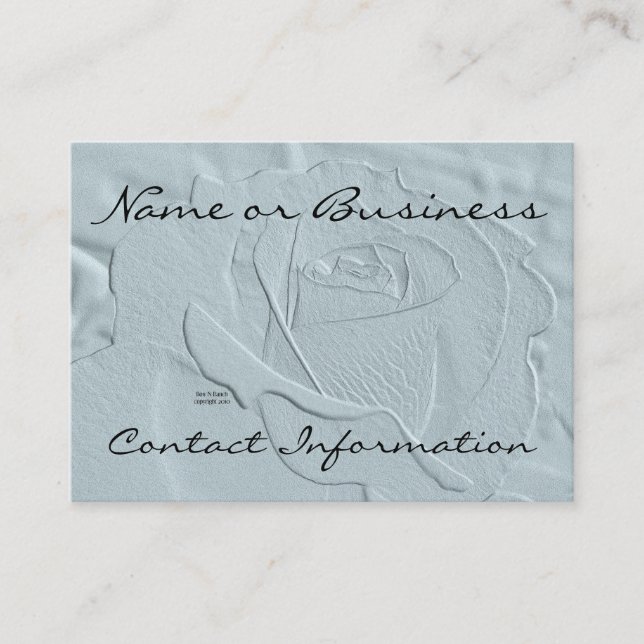 Essence of  Rose: Blue Green Business Card (Front)