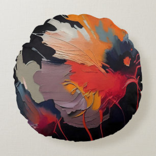 Essence Of The Garden I – Nocturnal Expression Round Pillow