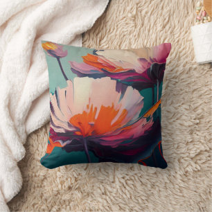 Essence Of The Garden III – Luminous Floral Motion Throw Pillow