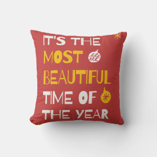 "Essential Christmas Items for Celebration" Throw Pillow