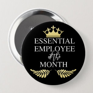 Essential Employee of the Month Coronavirus 4 Inch Round Button