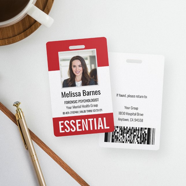 Essential Employee Photo ID Security Badge (Creator Uploaded)