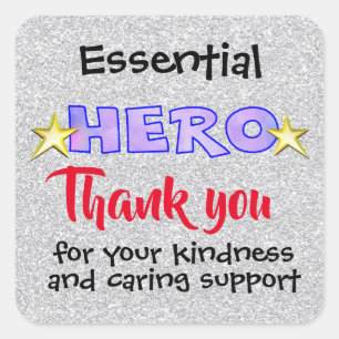 Essential Hero Thank You Sticker