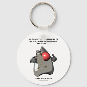 Essential Ingredient In Software Development Beer Keychain