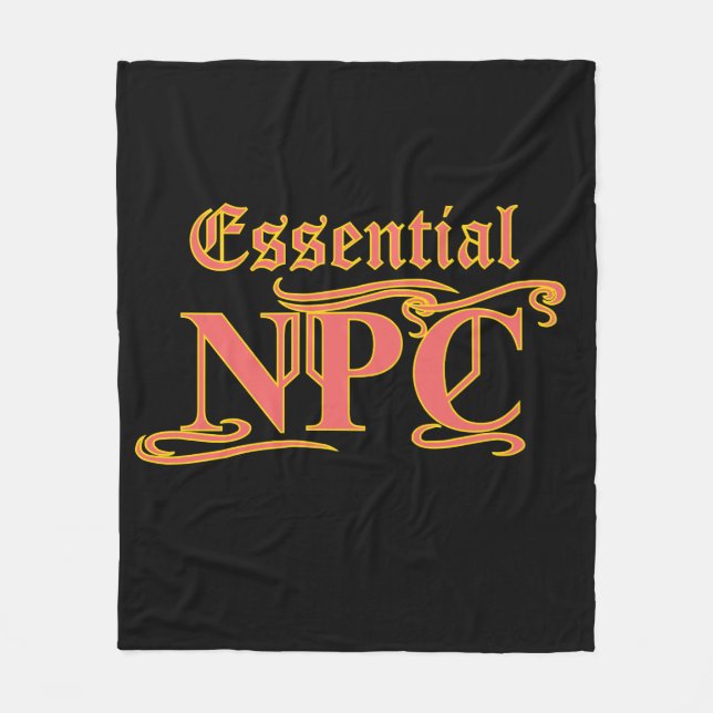 Essential NPC Do Not Maim Rob or Kill Funny RPG Fleece Blanket (Front)