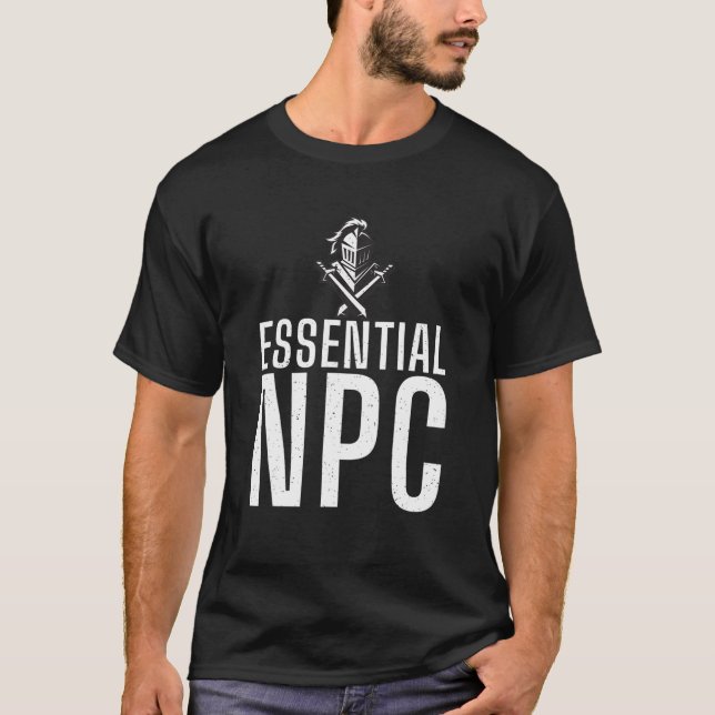 Essential NPC LARP Tabletop Role Playing Board Gam T-Shirt (Front)