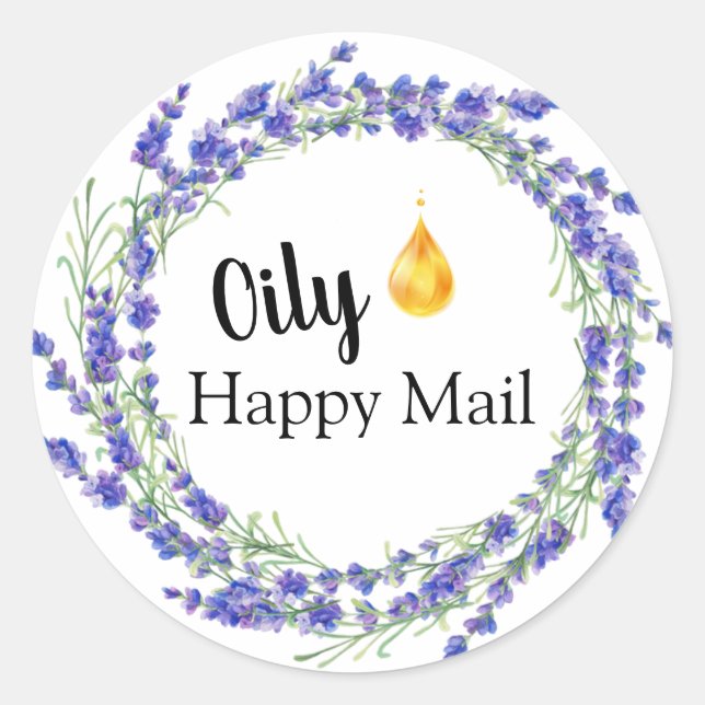 Essential Oil Business - Oily Happy Mail Stickers (Devant)