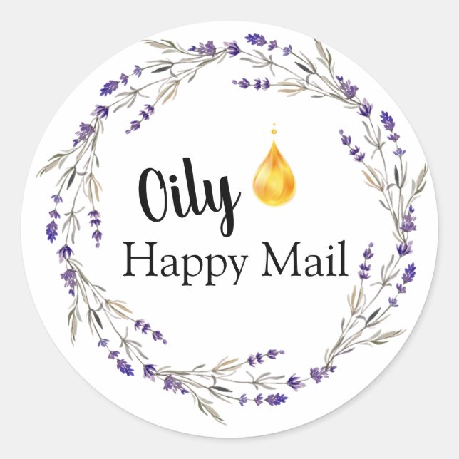 Essential Oil Business - Oily Happy Mail Stickers (Devant)