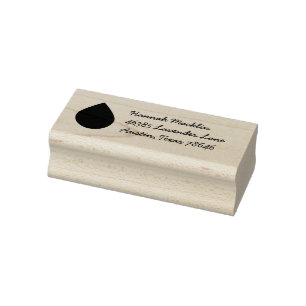 Essential Oil Drop Business Address Rubber Stamp