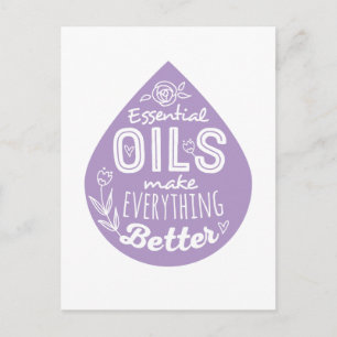 Essential Oil Drop Class Event Party Carte postale