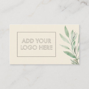 Essential Oils add custom logo beige flower beauty Business Card