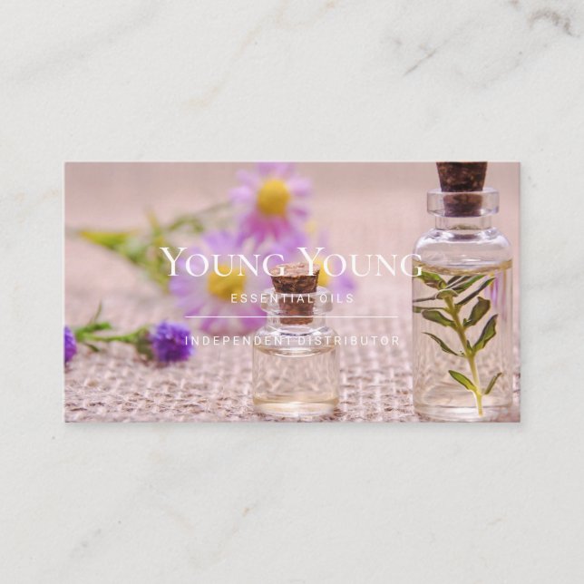 Essential Oils Aromatheraphy Business Card (Front)