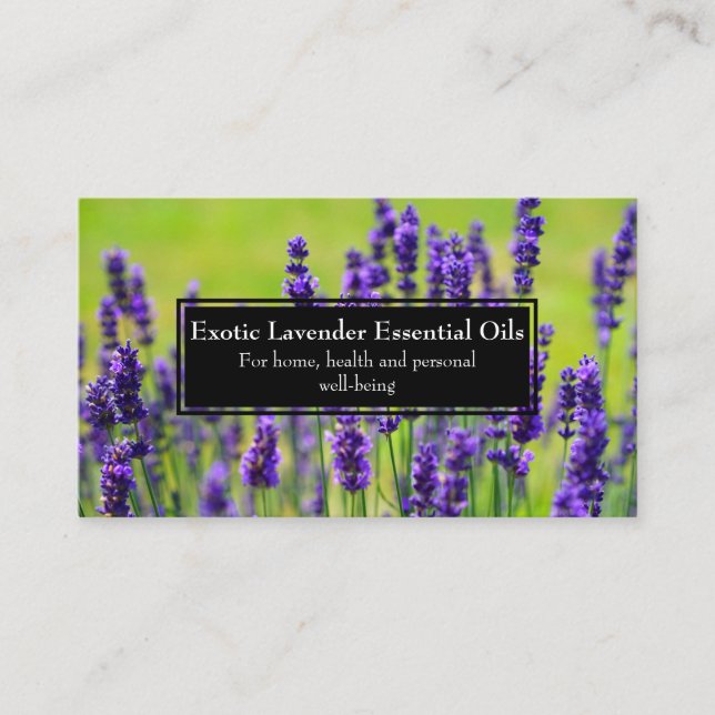Essential Oils Business Wellness Holistic Lavender Card (Front)