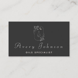 Essential Oils Specialist Mystical Drawn Bottle Business Card
