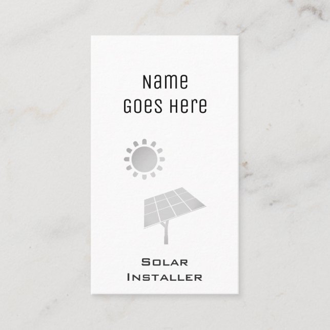 "Essential" Solar Business Cards (Front)