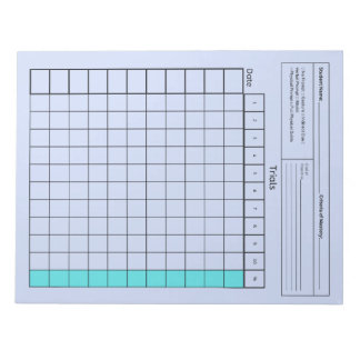Essential SpEd Tool: Blank Data Sheet (Trials) Notepad