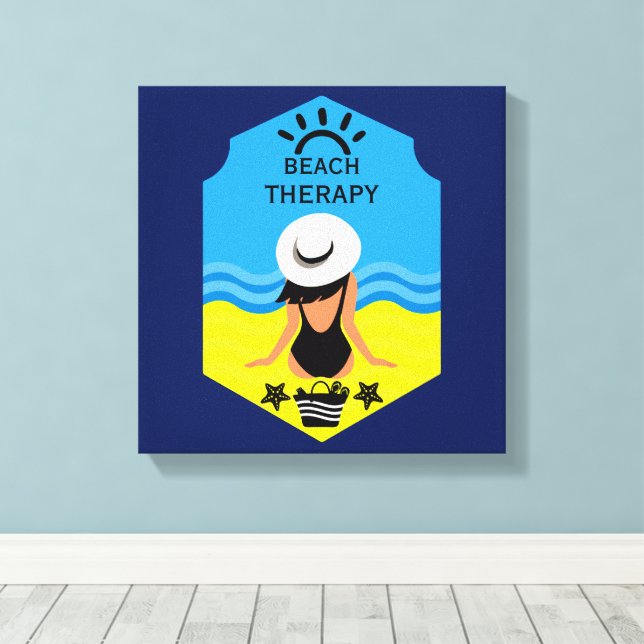 Essential Summer Beach  Canvas Print (Insitu(Wood Floor))