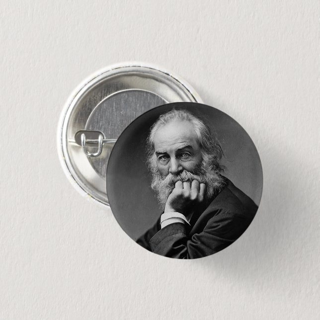 Essential Walt Whitman Portrait 1 Inch Round Button (Front & Back)