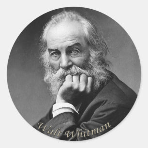 Essential Walt Whitman Portrait Classic Round Sticker