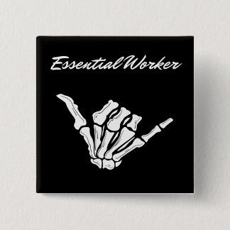 Essential Worker Square 2 Inch Square Button