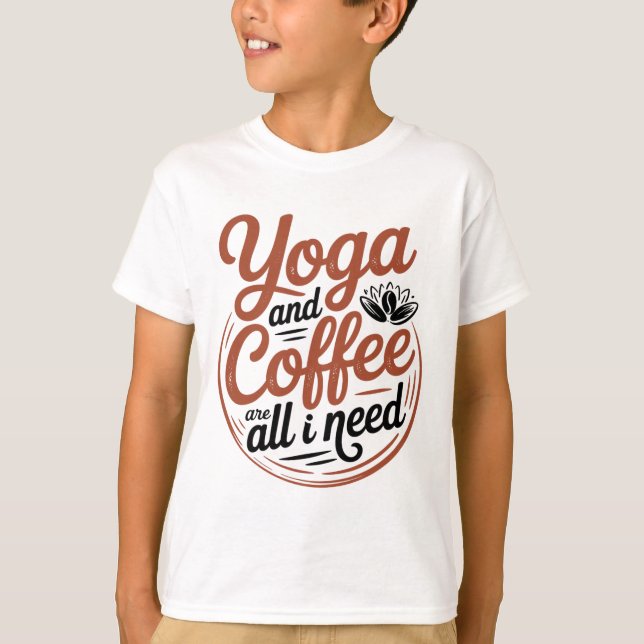 Essential Yoga And Coffee Tee  (Front)